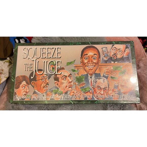 Rare! Squeeze The Juice Board Game OJ Simpson Game NIB Sealed Box - Picture 2 of 3